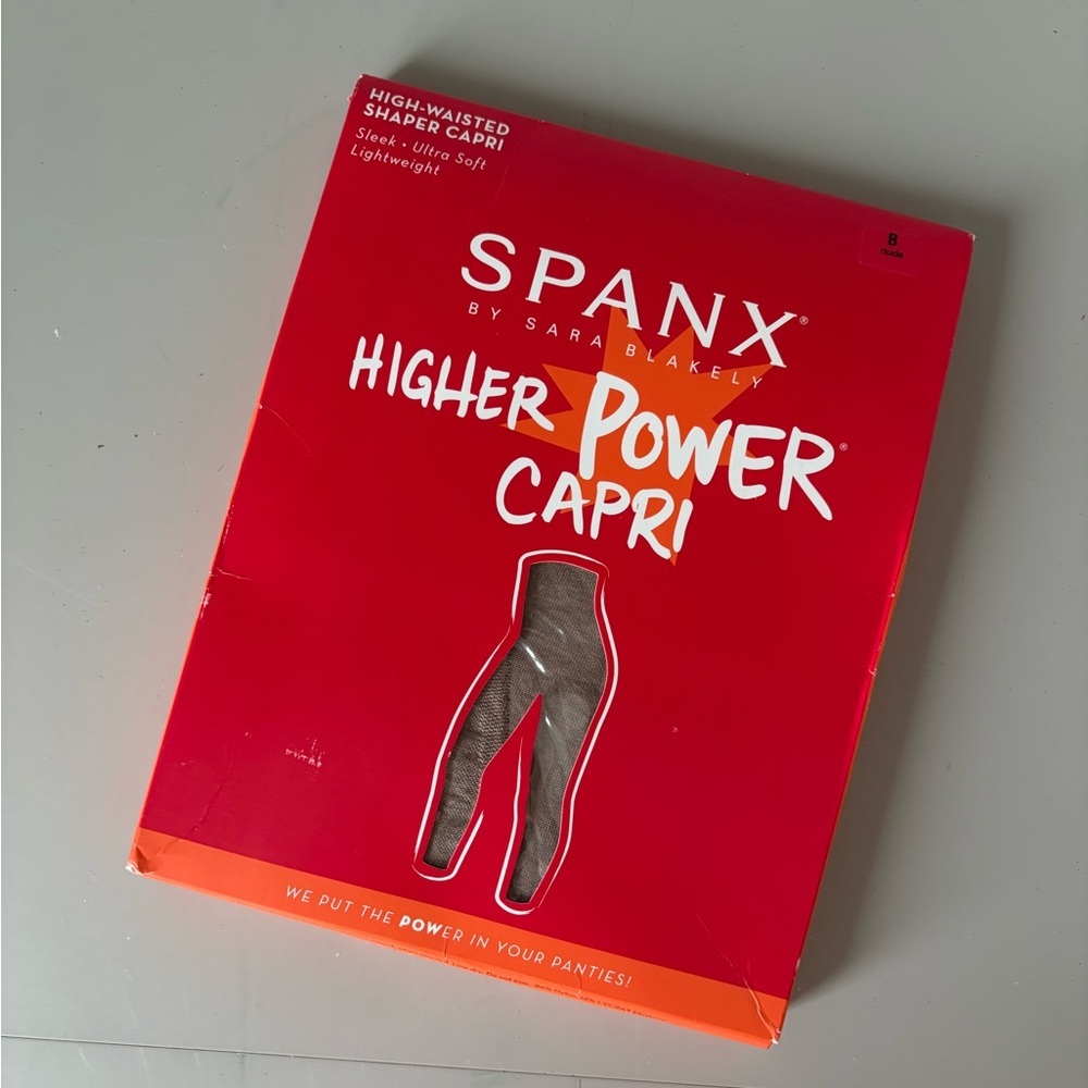 Spanx Higher Power Capri Size B NUDE NEW